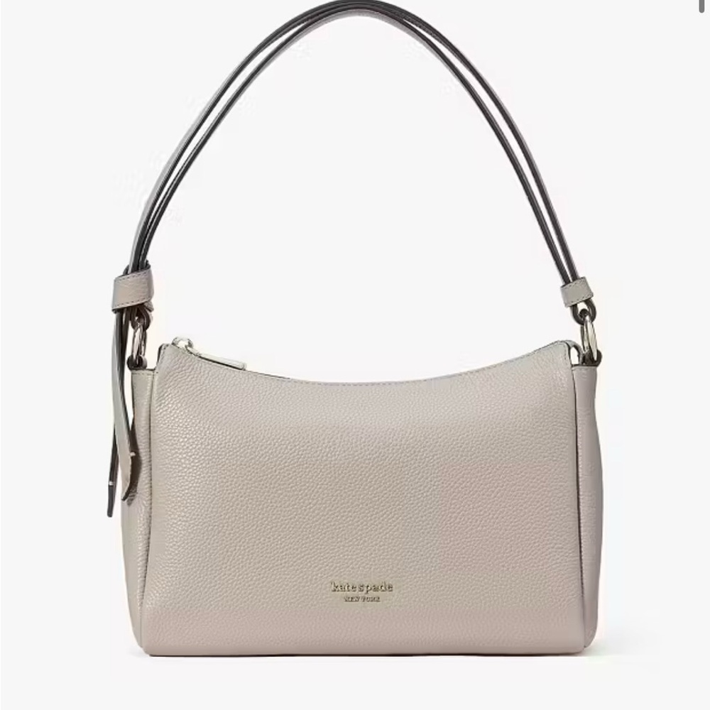 Kate Spade White Shoulder Bag with Silver Hardware